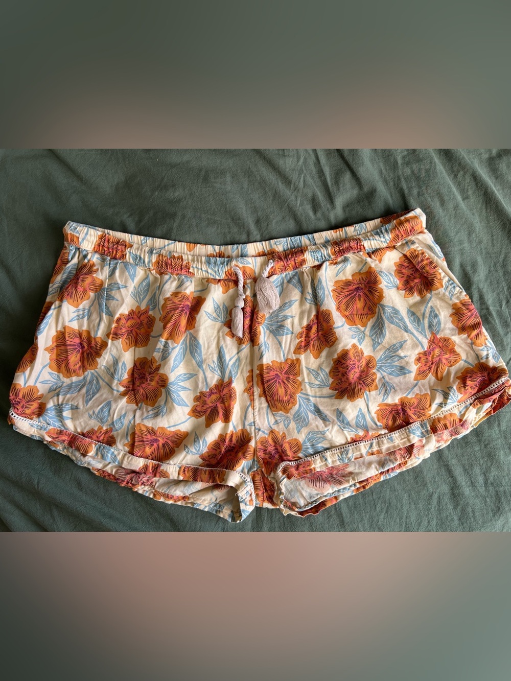 ‼️VGUC: Pact Organic Staycation Yellow Floral Pajama Shorts - XXL